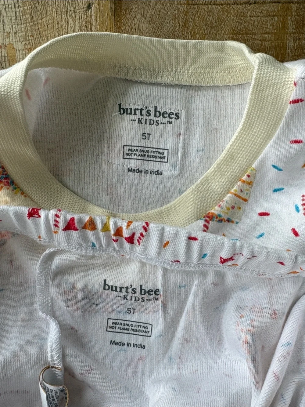 NWOT Burt’s Bees Birthday Pajama Set 5t